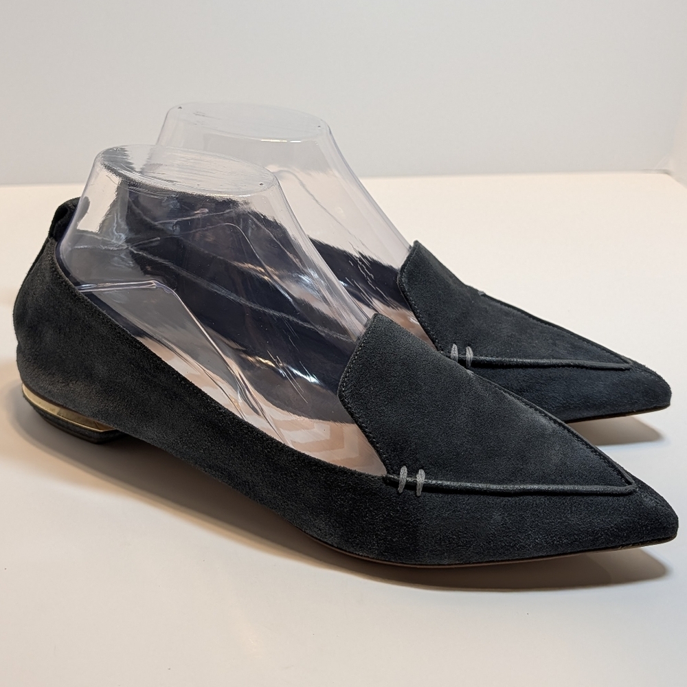 Nicholas Kirkwood Suede Pointed Loafers Size EU 38.5 US Size 8/8.5 - Picture 2 of 14